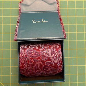 Burma Bibas Red Paisley Tie in Box